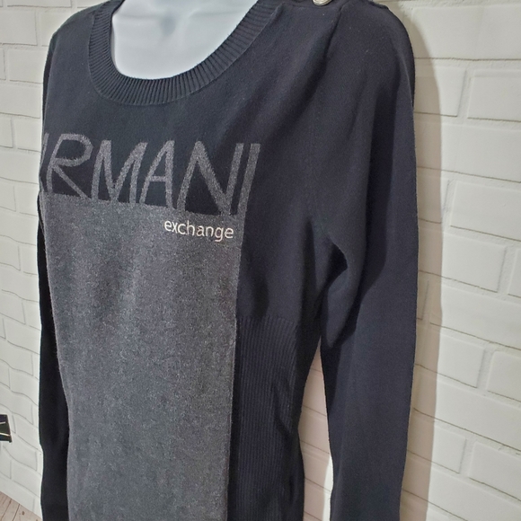Armani Exchange Black and Gray Sweater - Picture 2 of 6